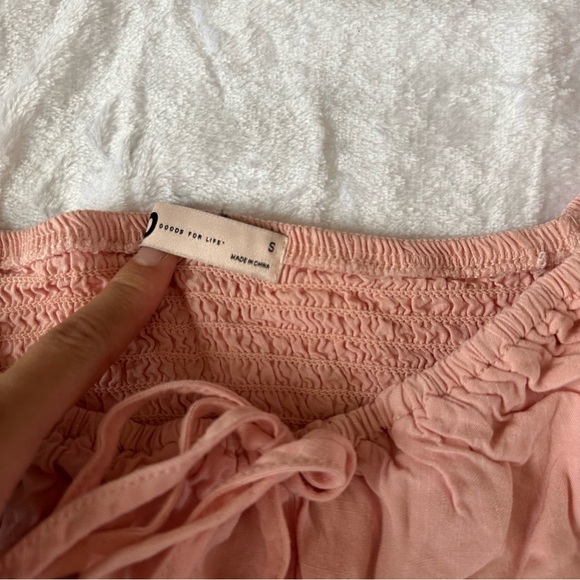 Pink Ruffle Puff Sleeve Blouse Top - Picture 4 of 5